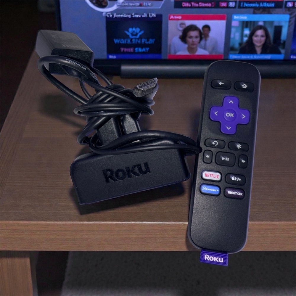 Roku Black and Purple Streaming Set